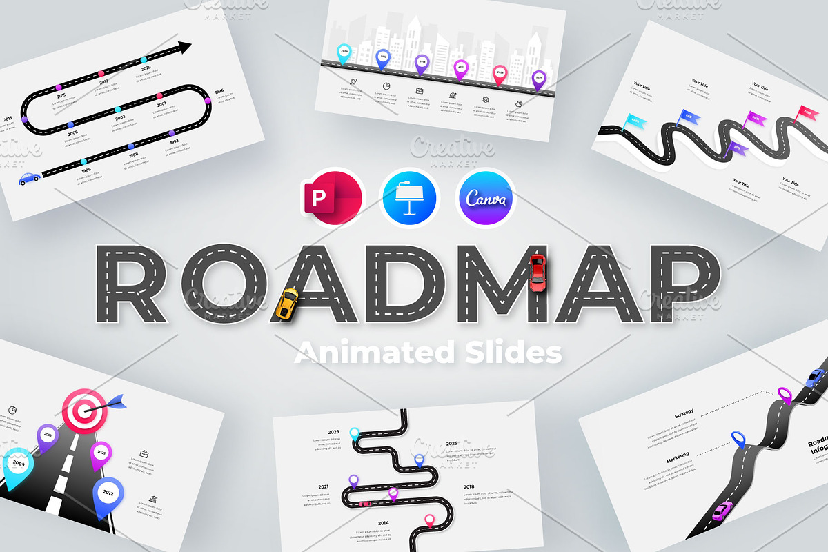 Animated Roadmap Infographic Slides