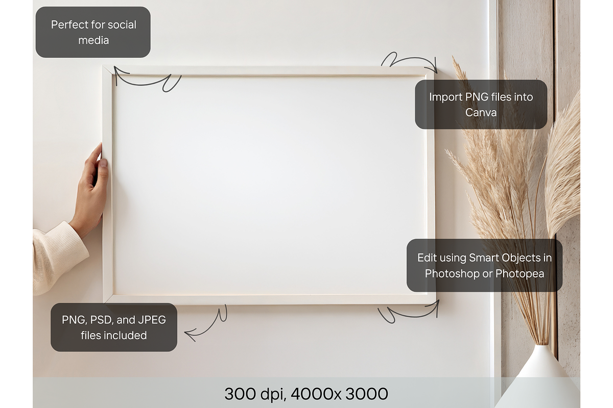Minimal Hand-Held Horizontal Frame, a Product Mockup by MockupWizard (Photo 2 of 4)