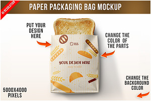 Paper Packaging Bag Mockup PSD, a Product Mockup by Bruno's Shop