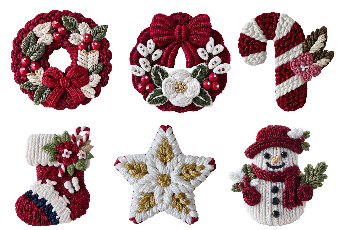 Latch Hook Yarn Christmas Clipart, an Illustration by Designworld (Photo 2 of 5)
