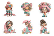 Whimsical Summer Girl Png Clipart, an Illustration by SinaCreation (Thumbnail 3 of 9)