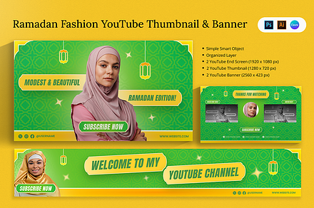 Ramadan Fashion Youtube & Canva
