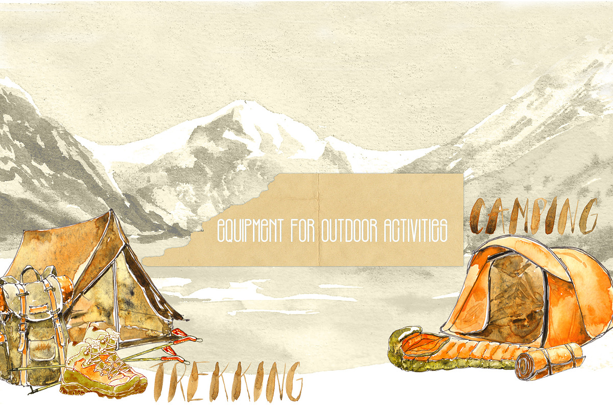Outdoor Activities Watercolor Sketch, an Object Graphic by Cat In Colour (Photo 2 of 6)