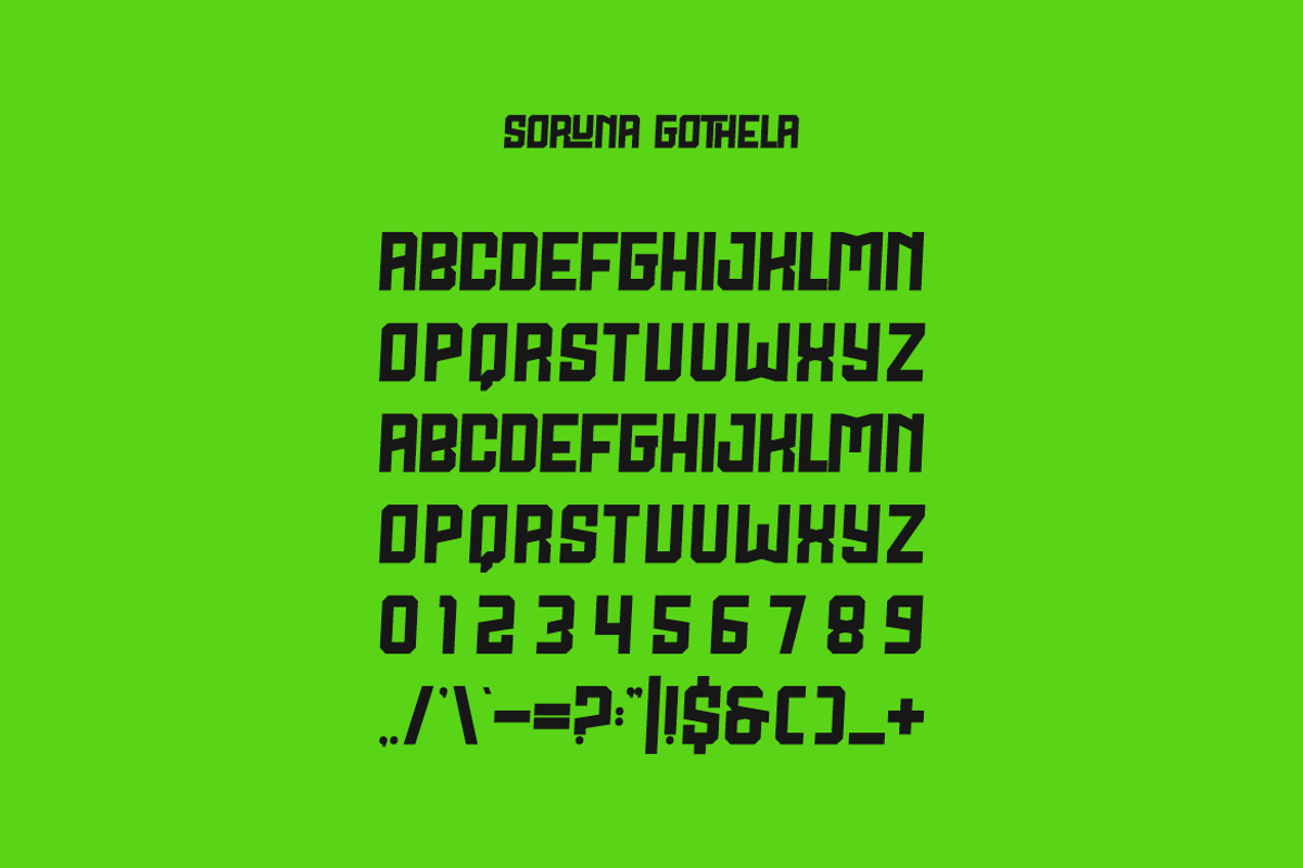 Soruna Gothela - Condensed Font, a Sans Serif Font by Iqsiart Studio (Photo 3 of 7)