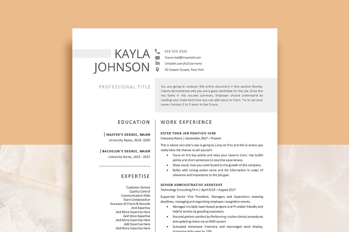 Professional Resume Template Word, a Resume Template by VictoriousVita (Photo 1 of 8)