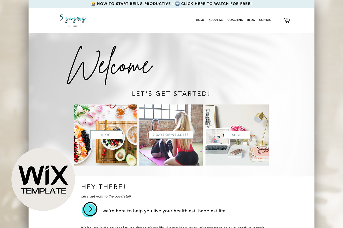 Coaching Website Design Template, a Websites & App Template by Cosmic Design (Photo 1 of 9)