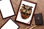 Set owls fineart .4 styles, an Animal Illustration by art_mouse (Thumbnail 2 of 5)