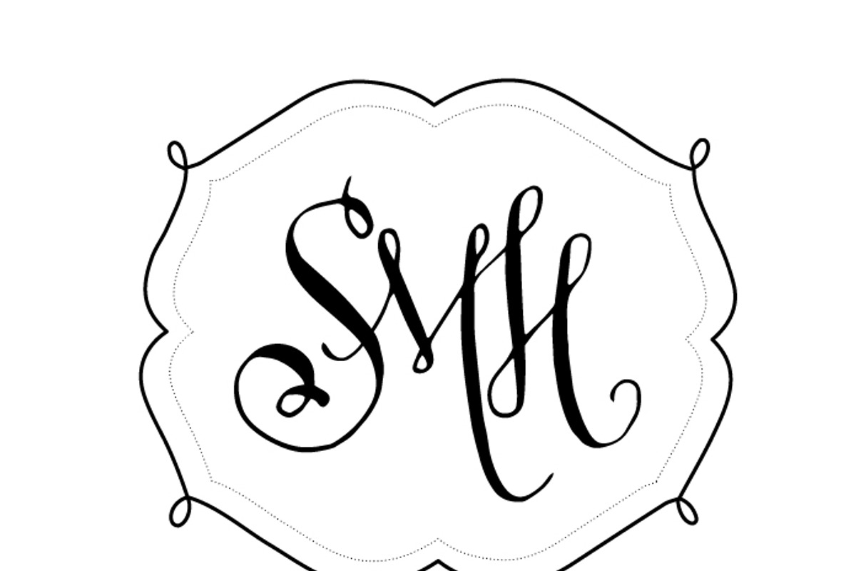 Hand drawn monograms set preview 2