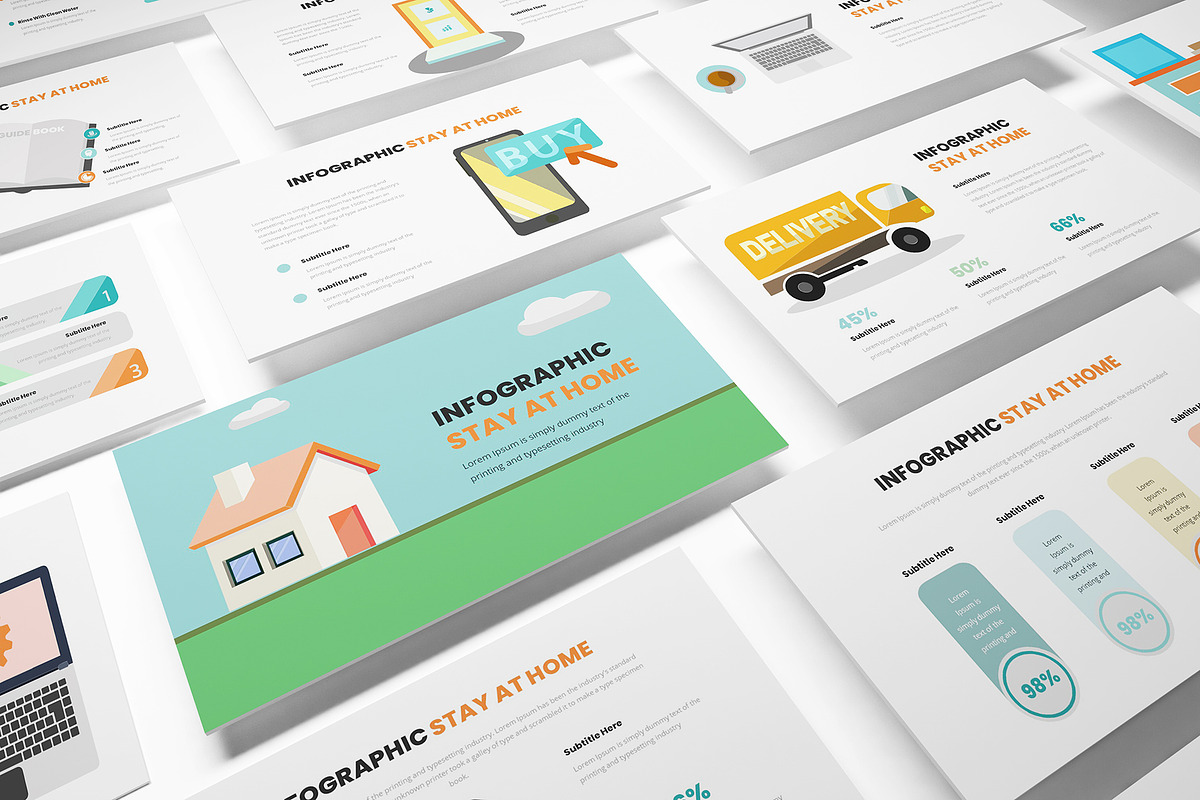Stay At Home Infographic Keynote, a Presentation Template by Formatika Studio (Photo 1 of 10)