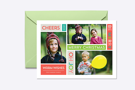 Joyful Holiday Card Template, a Card Template by origamiprints