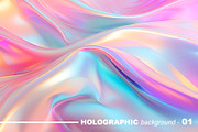Iridescent Holographic Backgrounds, a Background Graphic by tatiankaart (Thumbnail 2 of 16)