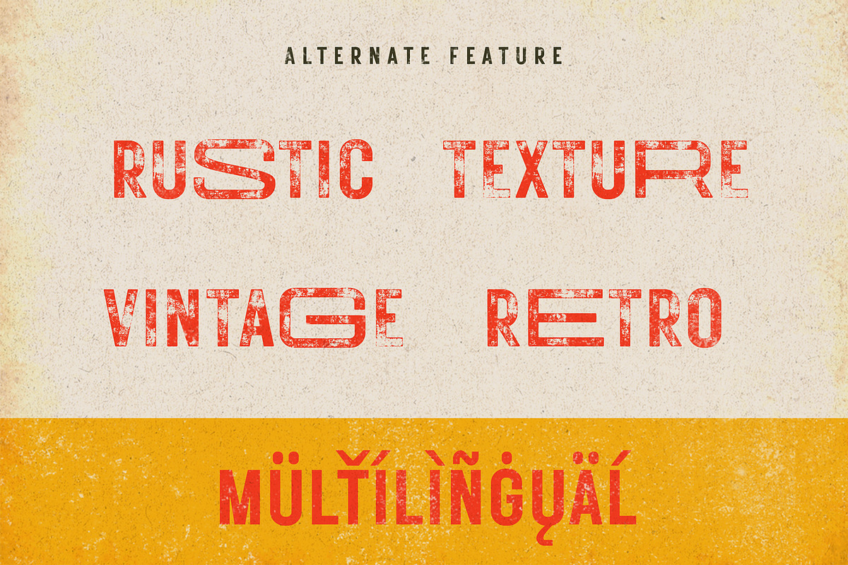 Rustic Printed - Vintage Font, a Sans Serif Font by Edignwn Type