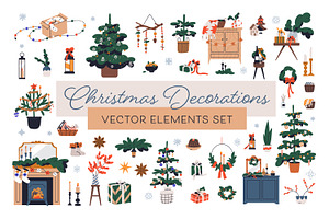 Christmas Holiday Decorations Set