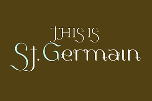 St.Germain. Beautiful Serif Font