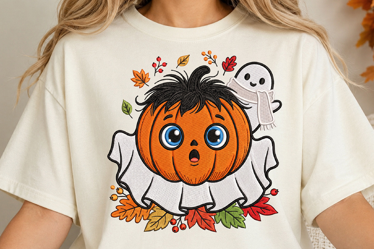 Cute Pumpkin Ghost Halloween PNG, an Object Illustration by DreamCafeArt (Photo 4 of 6)