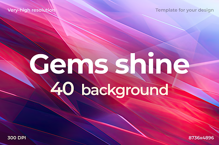 Gems Shine Background Set, a Background Graphic by Digital Blood