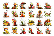 Summer Caterpillar PNG Clipart, an Animal Illustration by Nicolle's Colorful Art (Thumbnail 2 of 3)