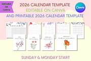 2026 Calendar Template - Canva, a Templates & Theme by Adalin Shop (Thumbnail 1 of 12)