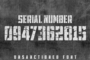 UNSANCTIONED DISTRESSED STENCIL FONT, a Font by Alphabet Agency (Thumbnail 8 of 9)