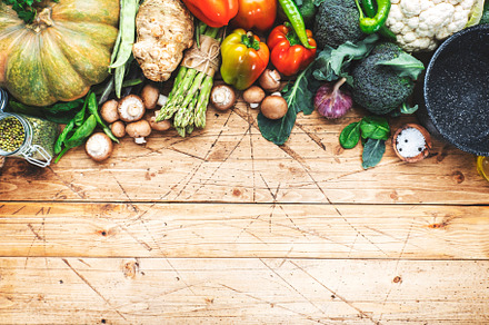 Autumn seasonal food, vegetarian cooking. Organic vegetables, pu, a Food & Drink Photo by 5PH