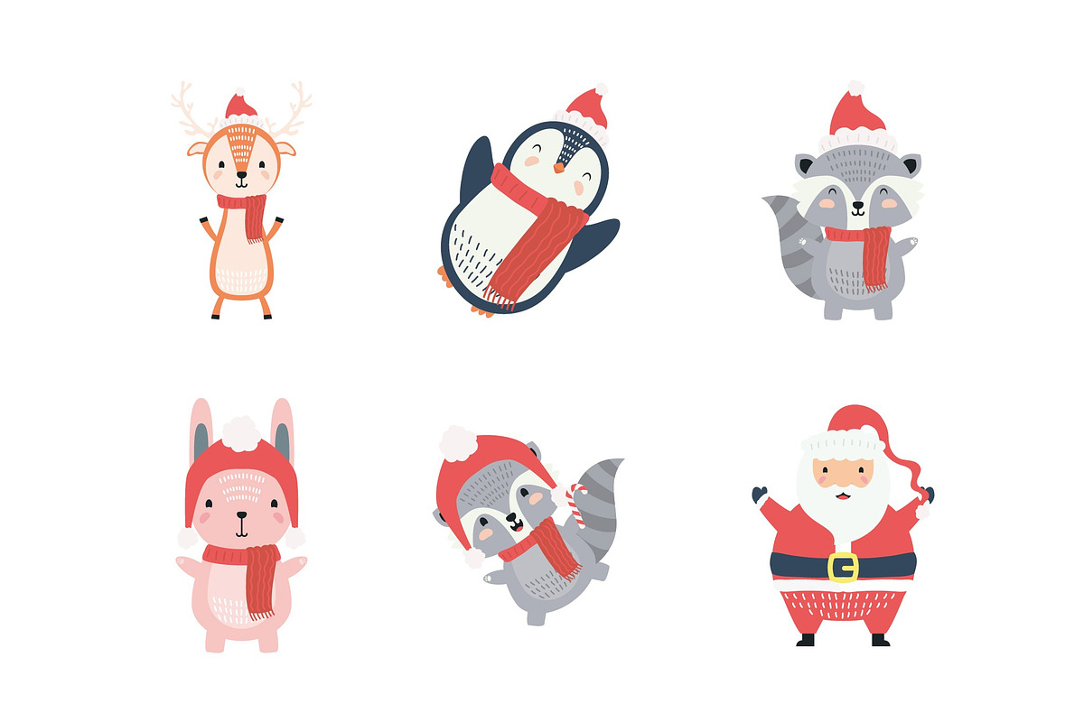 Christmas Charaters Illustration Set, a Seasonal Illustration by studiogstock (Photo 2 of 4)