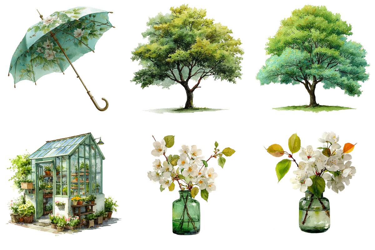 Watercolor Spring Clipart, an Illustration by DreamArtGraphic (Photo 4 of 4)