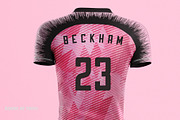 Women's Soccer Kit Mockup - Back, a Shirt Mockup by thedesignshark (Thumbnail 3 of 10)