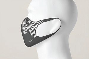 Profile View Mannequin Mask Mockup, a Mask Mockup by DesignRushMarket