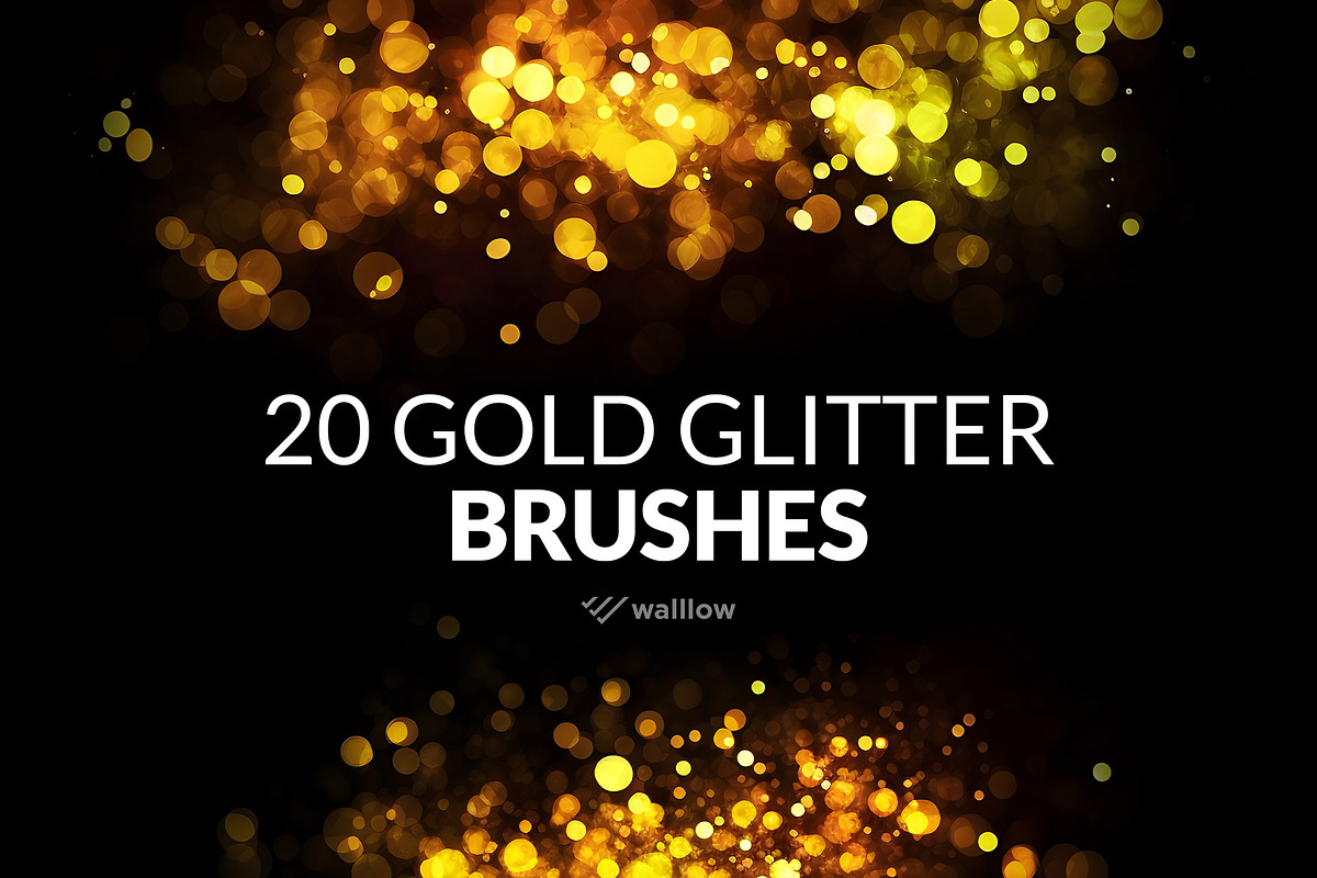 20 glitter photoshop brushes, a Brush Add-On by Walllow Creatives (Photo 1 of 2)