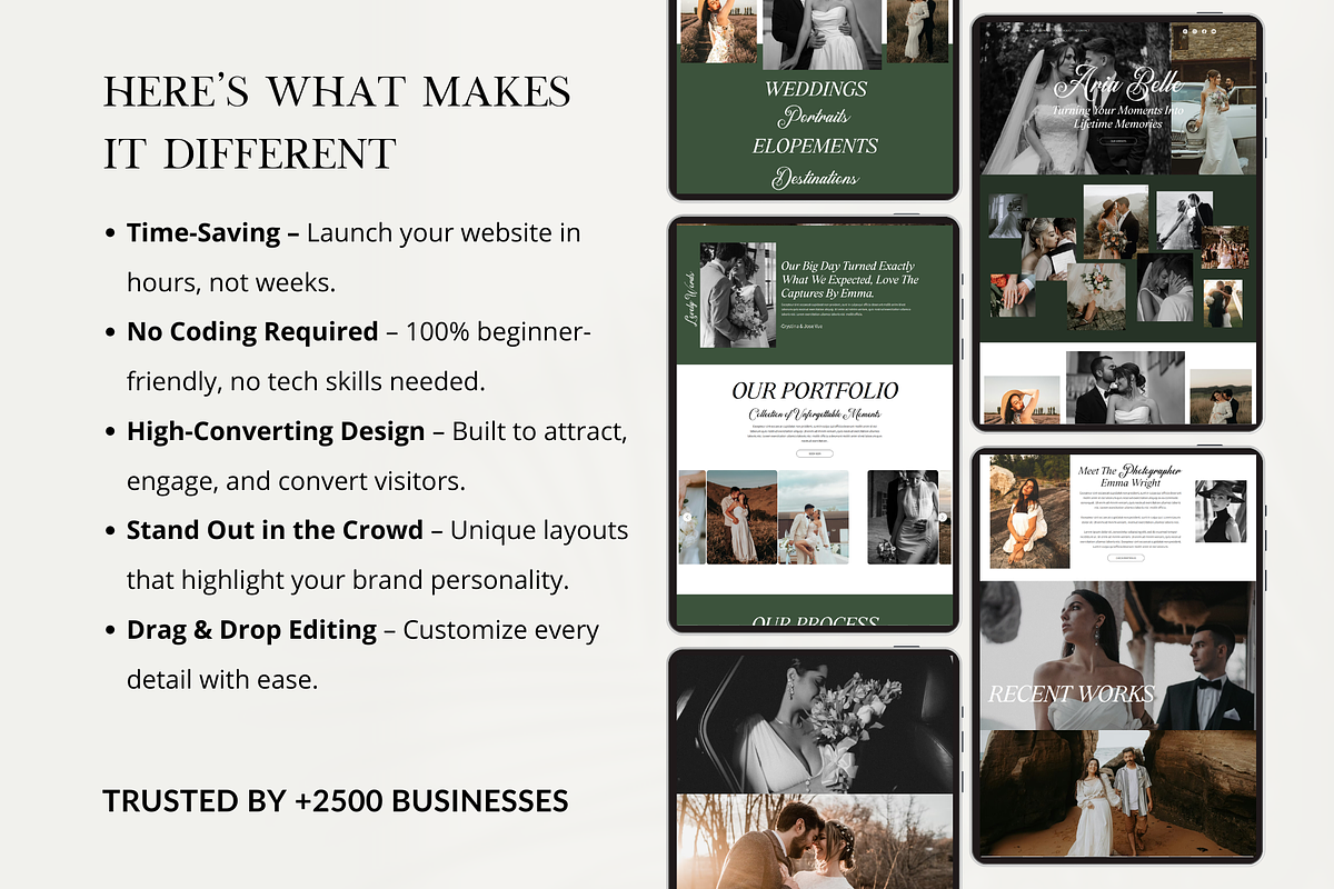 Wedding Photographer Wix Website, a Wix Template by AdvertFox (Photo 3 of 9)