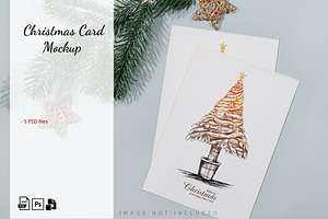 Christmas Card Mockup set 2