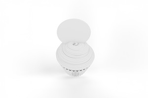 Cartoon I Heart Mom Cupcake Mockup