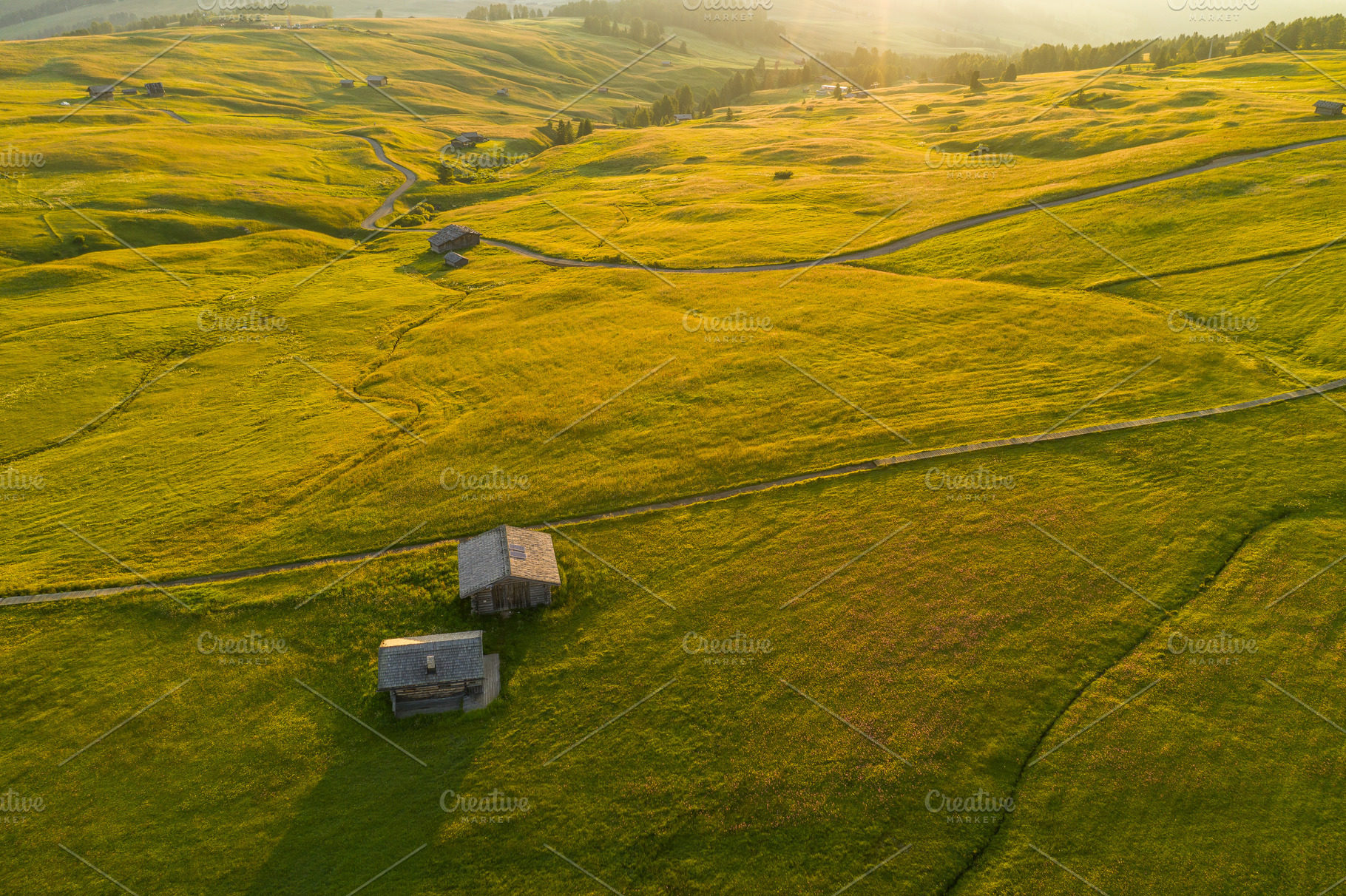 Aerial view of the grand landscape of the Dolomites, a Nature Photo by Dreamy Pixel