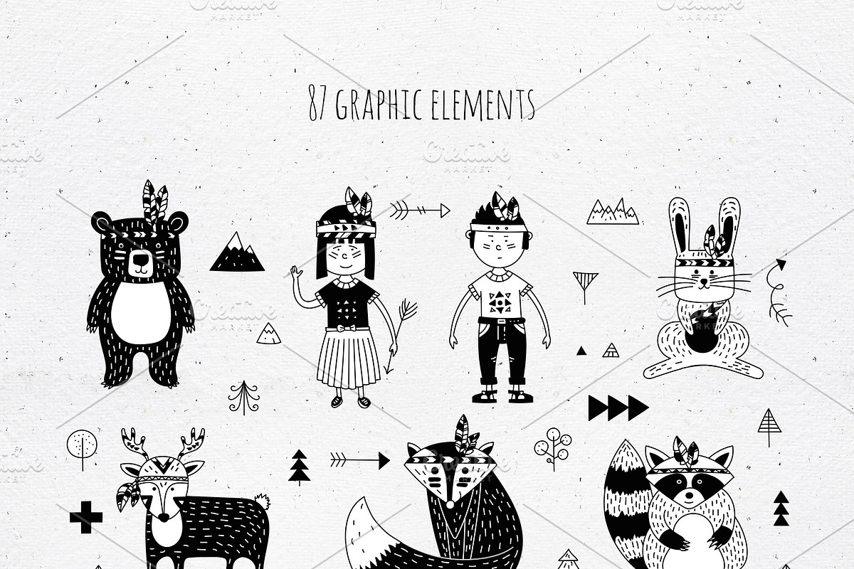 Black&White Nursery Art, an Animal Illustration by kuchuk_design (Photo 3 of 8)