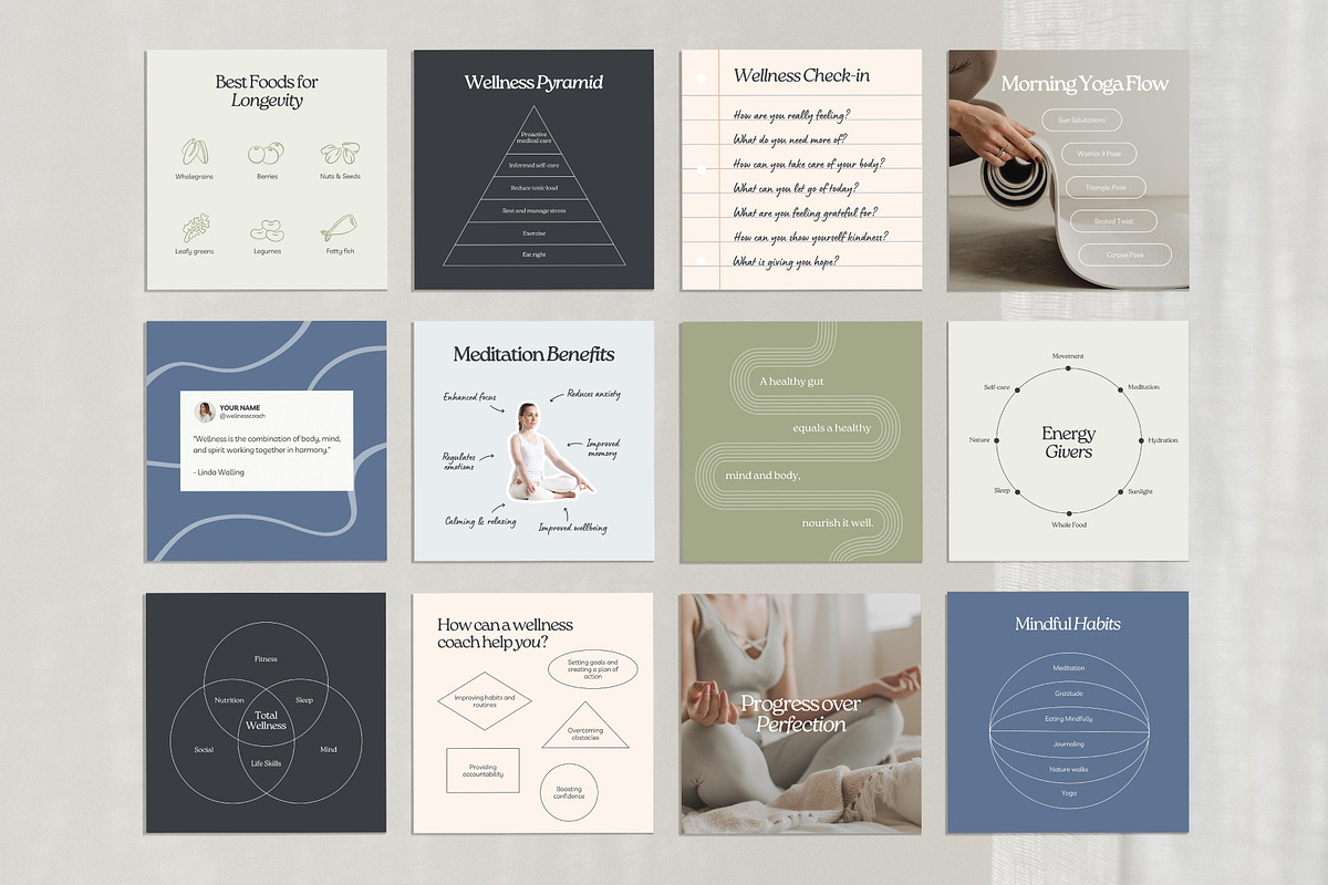 Wellness Coach Template - Canva, a Social Media Template by Willoe Studio (Photo 9 of 12)