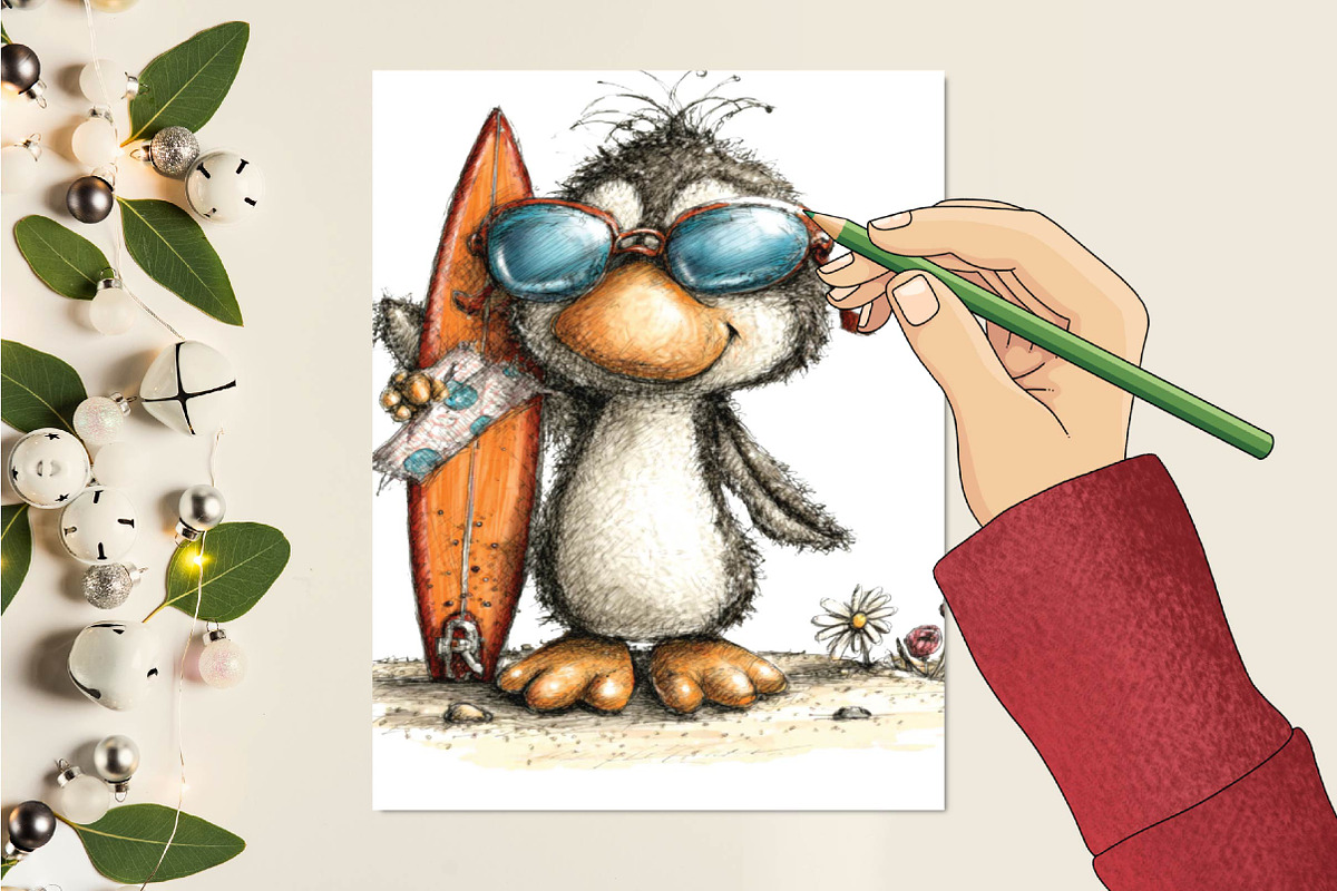 Beach Farm Animals PNG Clipart Set B, an Illustration by SVGArt (Photo 7 of 9)