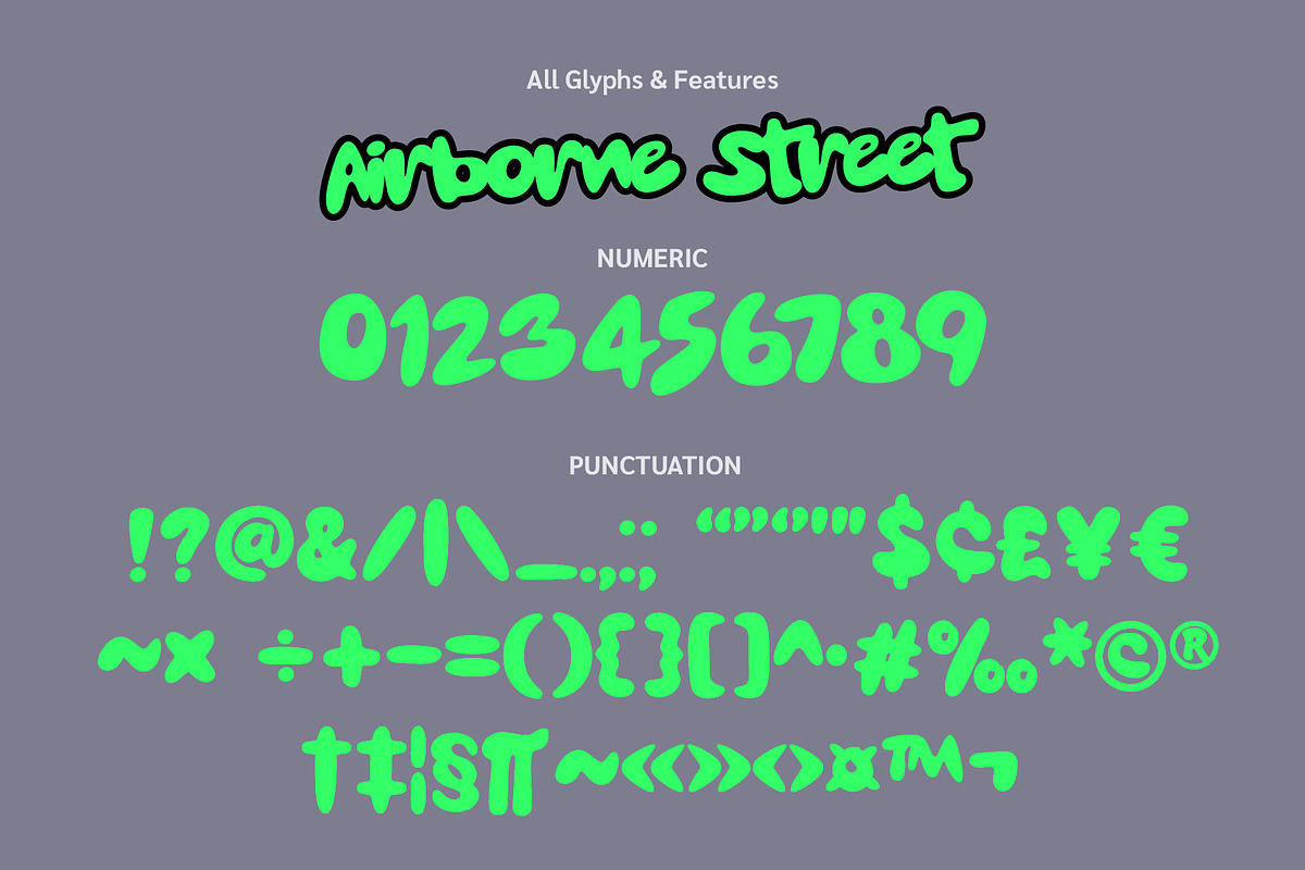 Airborne Street, a Handwritten Font by BBtypeStudios (Photo 12 of 13)