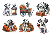 Autumn Dalmatian Dog Clipart Bundle, an Illustration by Daily.Designs (Thumbnail 5 of 5)