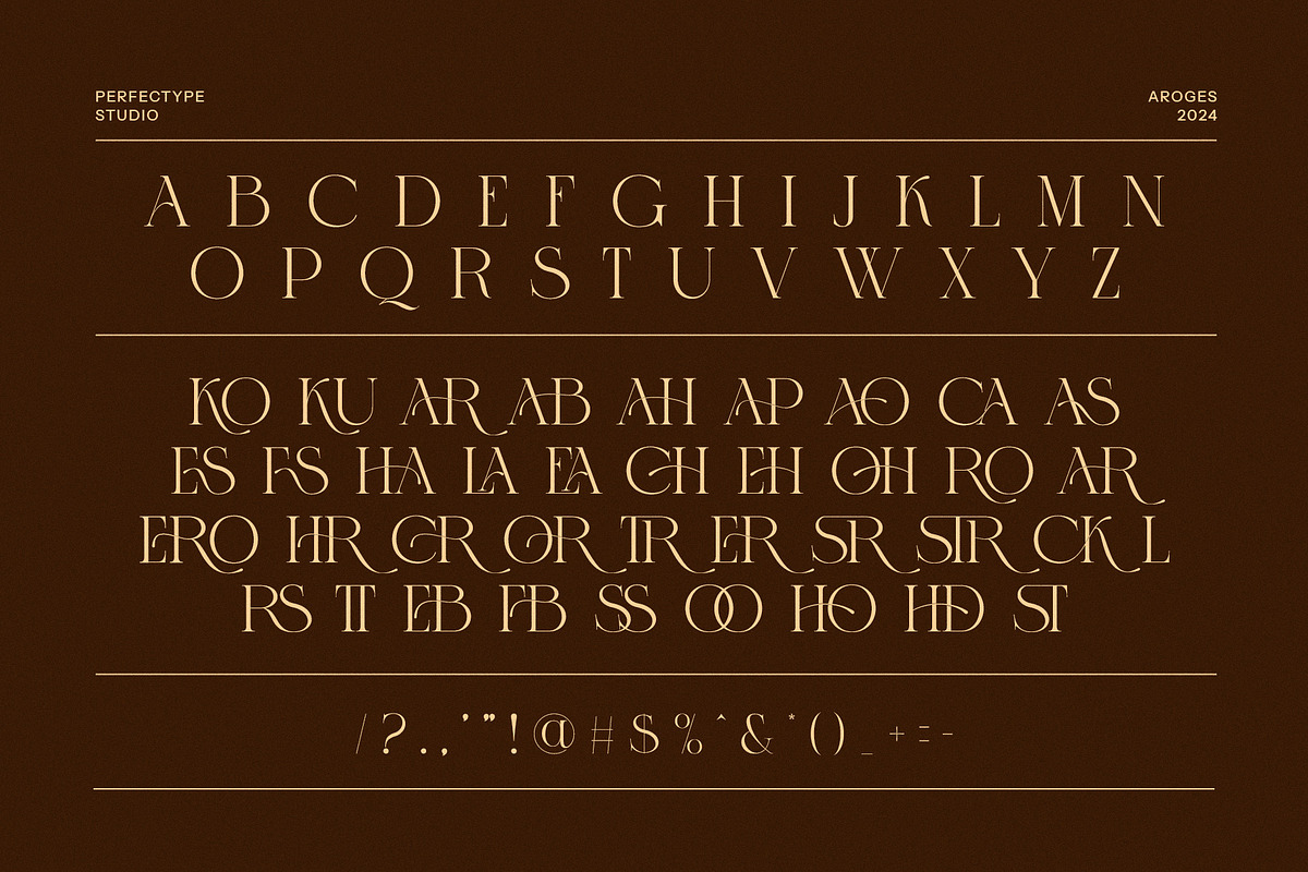 Aroges Elegant Serif Font, a Serif Font by Perfectype (Photo 8 of 8)