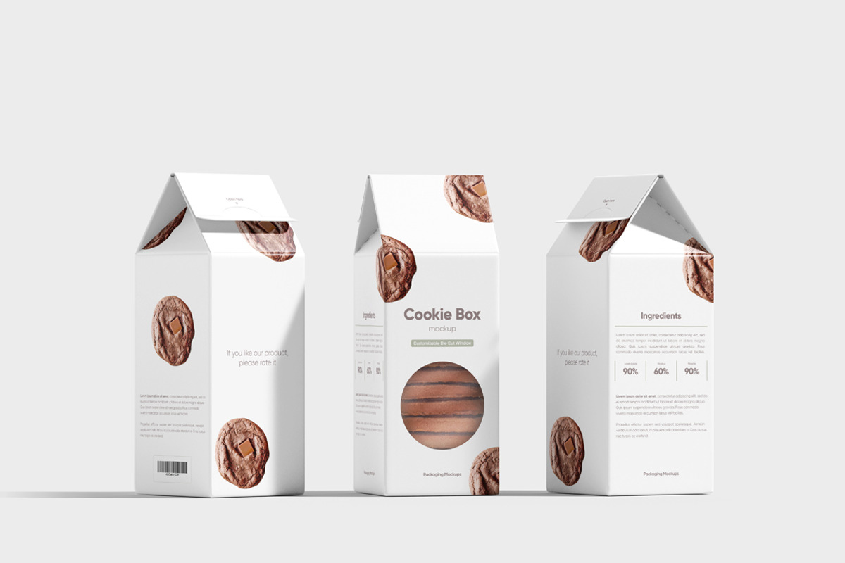 Cookie Box Mockup, a Packaging Mockup by WebAndCat (Photo 4 of 10)