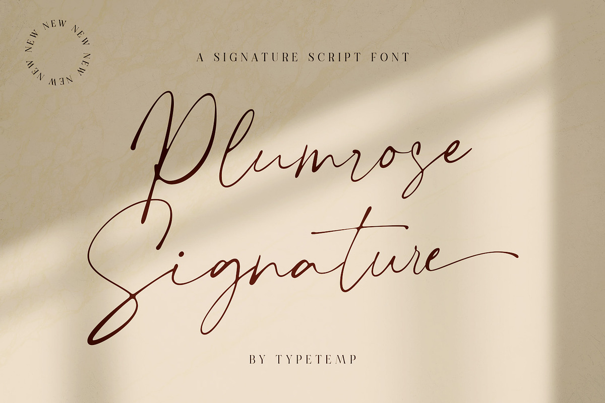 Plumrose Signature Script Font, a Script Font by Typetemp Studio (Photo 1 of 11)