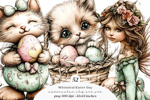 Whimsical easter clipart - Easter, an Illustration by SinaCreation