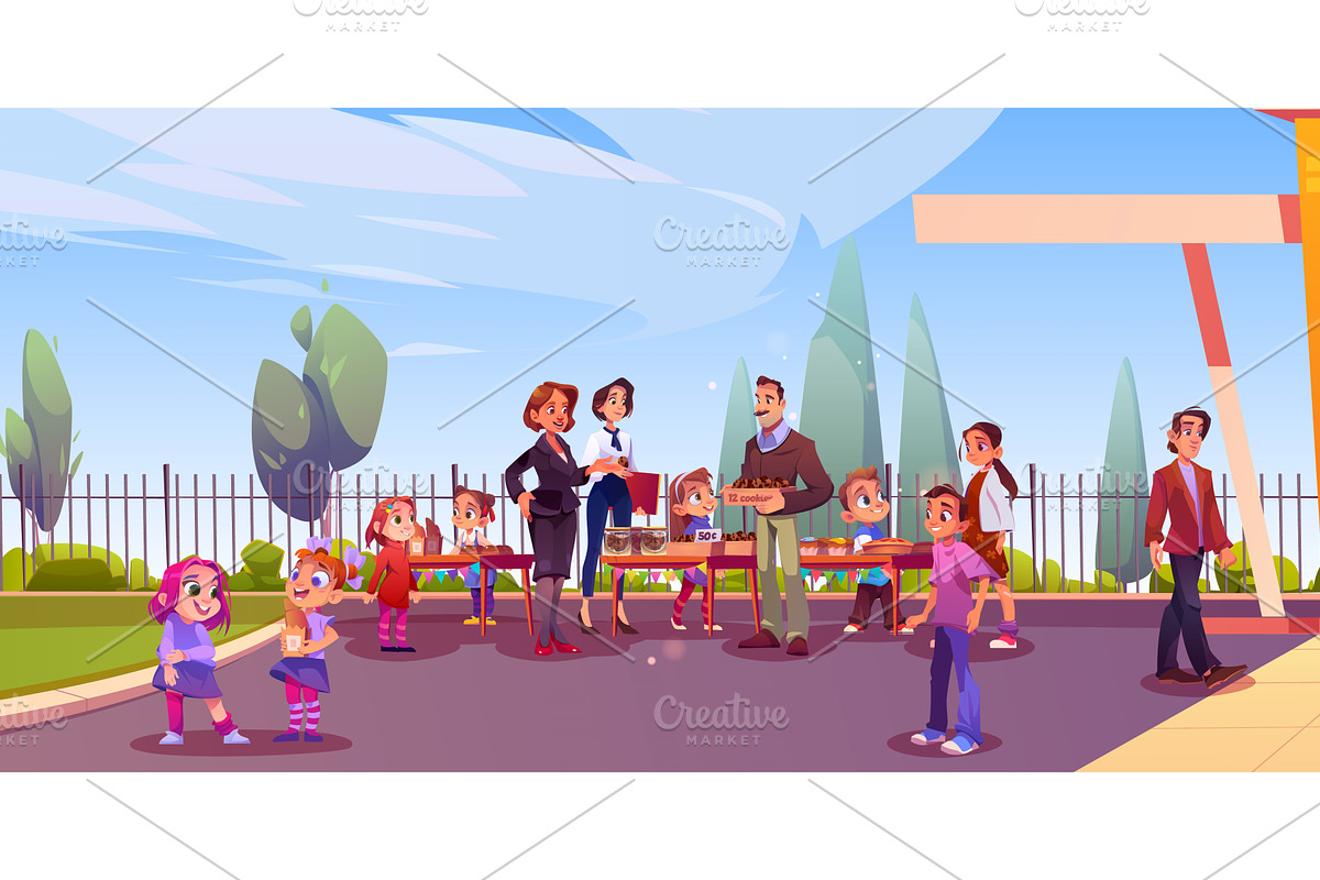Children summer outdoor event on, a Person Illustration by art PVP - market