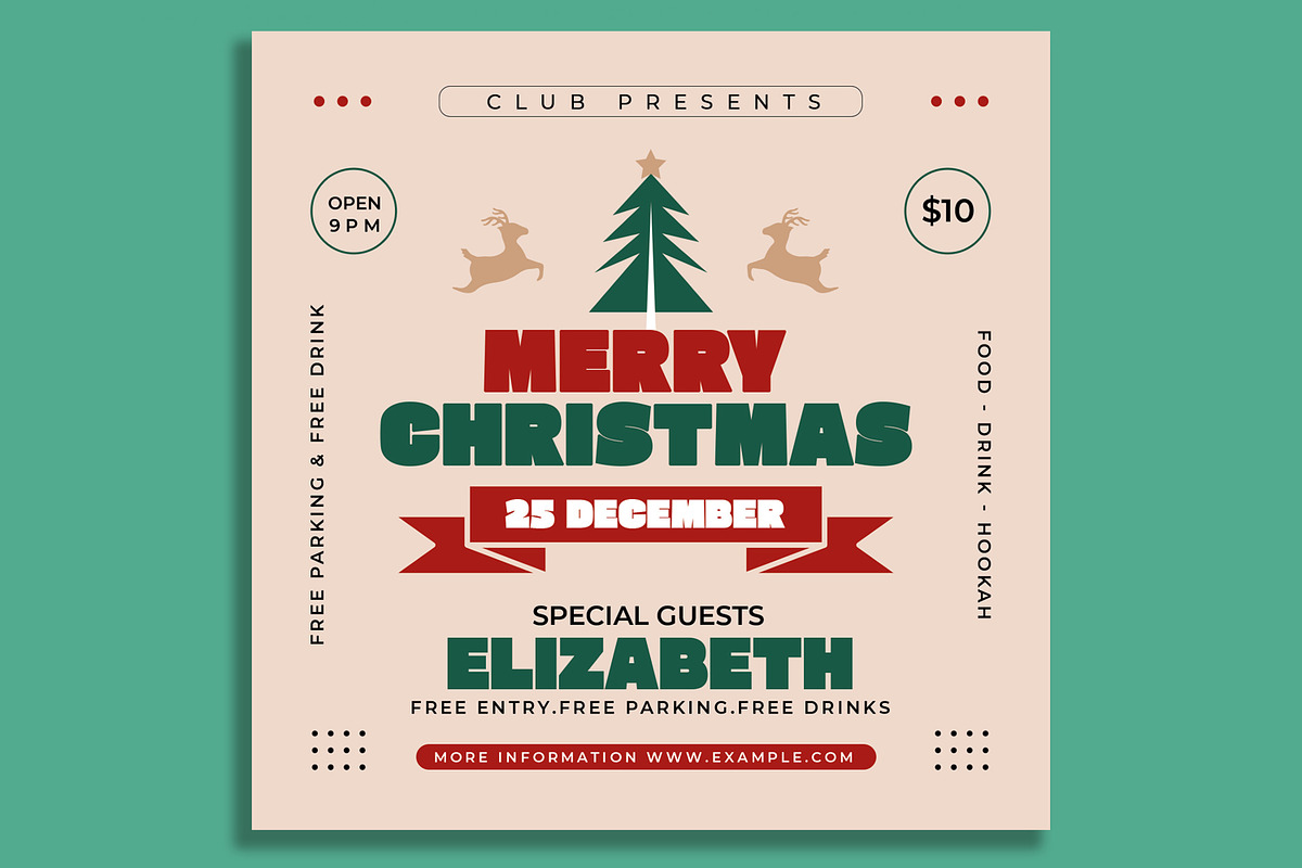 Christmas Party Flyer Layout, a Flyer Template by ContestDesign (Photo 4 of 4)