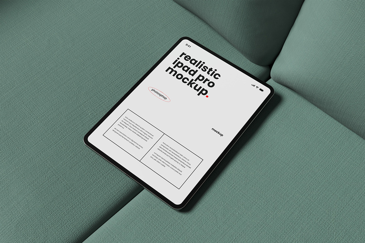Realistic iPad Pro Mockup, an iPad Mockup by My Code Std (Photo 2 of 5)