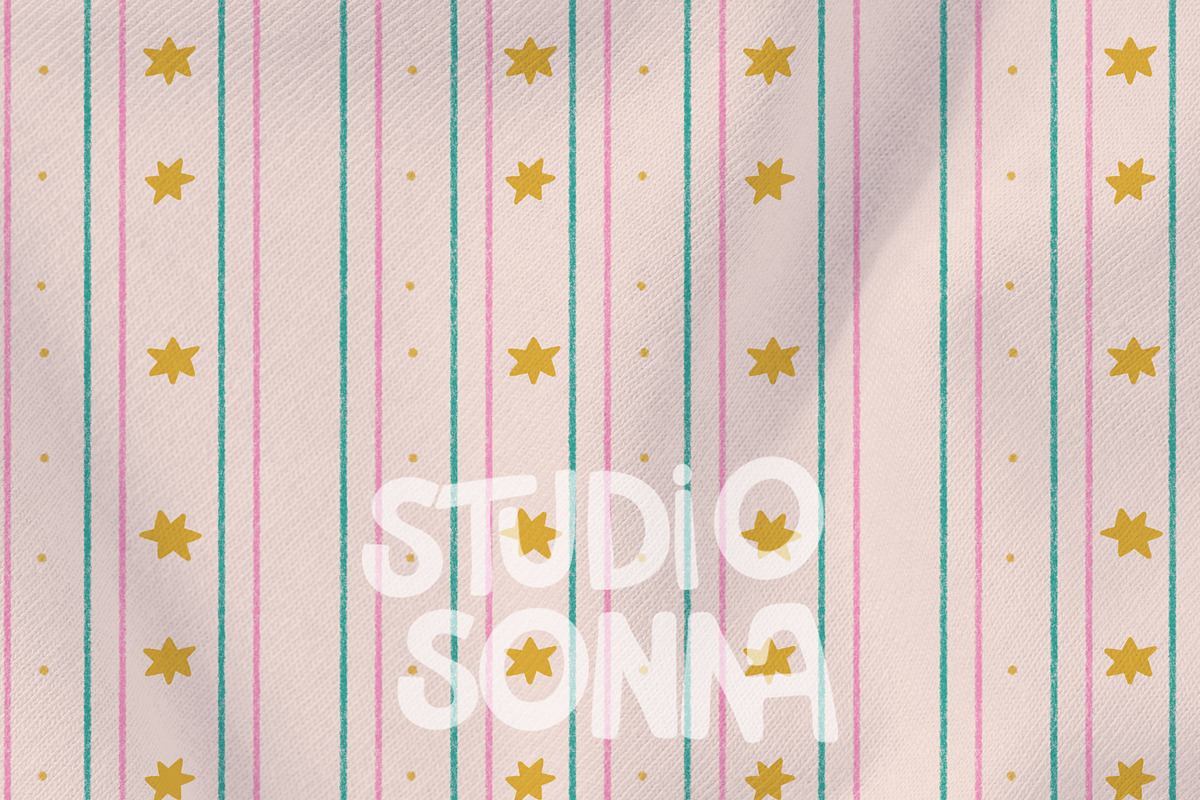 Stripes and Stars Cream, a Pattern Graphic by StudioSonna (Photo 2 of 3)