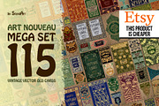 Covers Art Nouveau - mega set, a Decorative Illustration by Stanislav Kharchevskyi (Thumbnail 1 of 10)