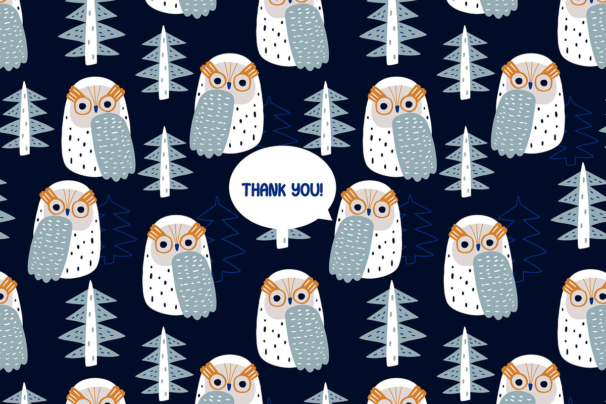 OWLsome graphic collection, an Animal Illustration by solmariart (Photo 6 of 6)