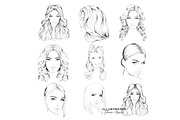 Coloring pages, Face clipart, an Illustration by MajorArtTm (Thumbnail 2 of 3)