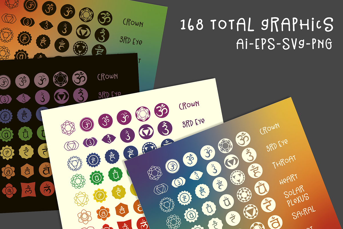 192+ Chakra Symbols with BONUS Icons preview 2